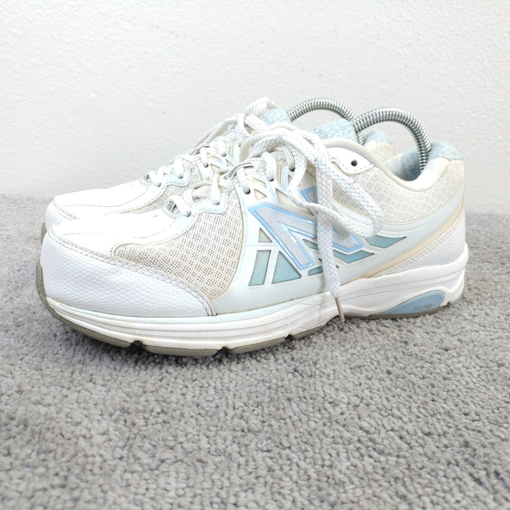 New Balance 847 Womens Size 8 2E Wide Walking Shoes White Blue WW847WT2 Trainers